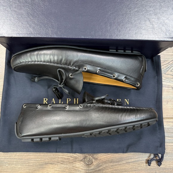 Ralph Lauren Purple Label Men 11.5 Harold Tassel Loafers Black Leather Italy New main image 4